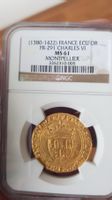 MS 61- Ecu d'or à la couronne - Charles VI (1380-1422)