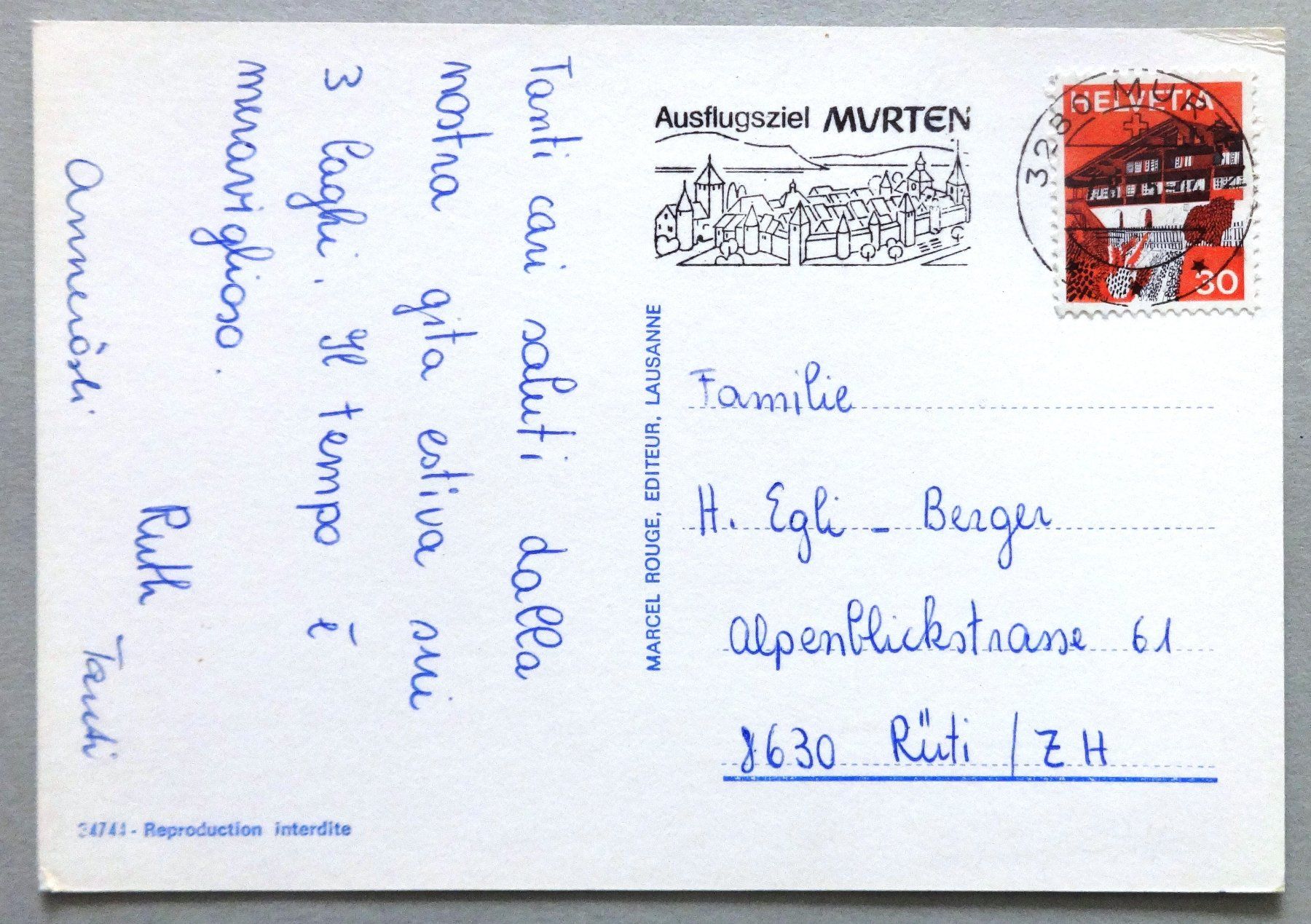 Cartes postales: Murten - Morat – D'occasion à Fétigny par Billy2miny 1