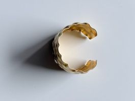 Bracelet manchette doré martelé - Style bohème chic