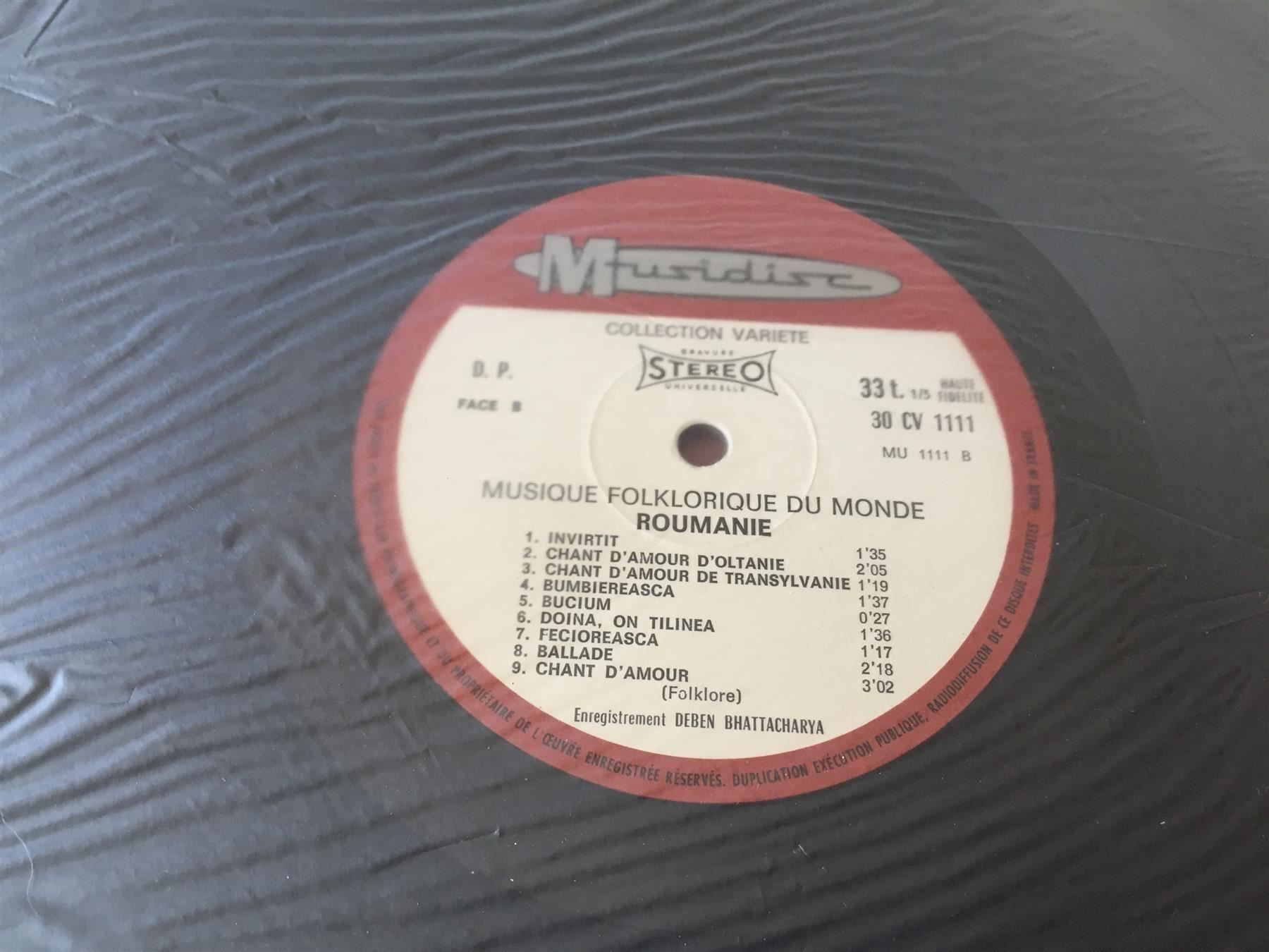 Dischi in vinile: Deben Bhattacharya Roumanie Romania  LP – Usato da Genève venduto da Cockattoo 2
