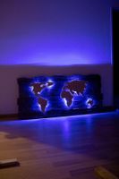 Rustikale LED Weltkarte RGB