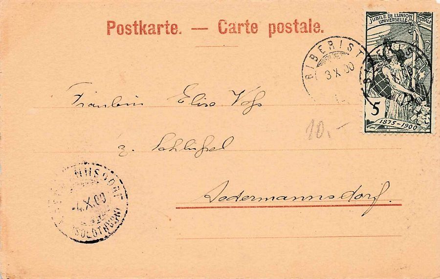 Cartoline postali: Solothurn, das Baselthor, gelaufen 1900 – Usato da Frauenfeld venduto da POML 1