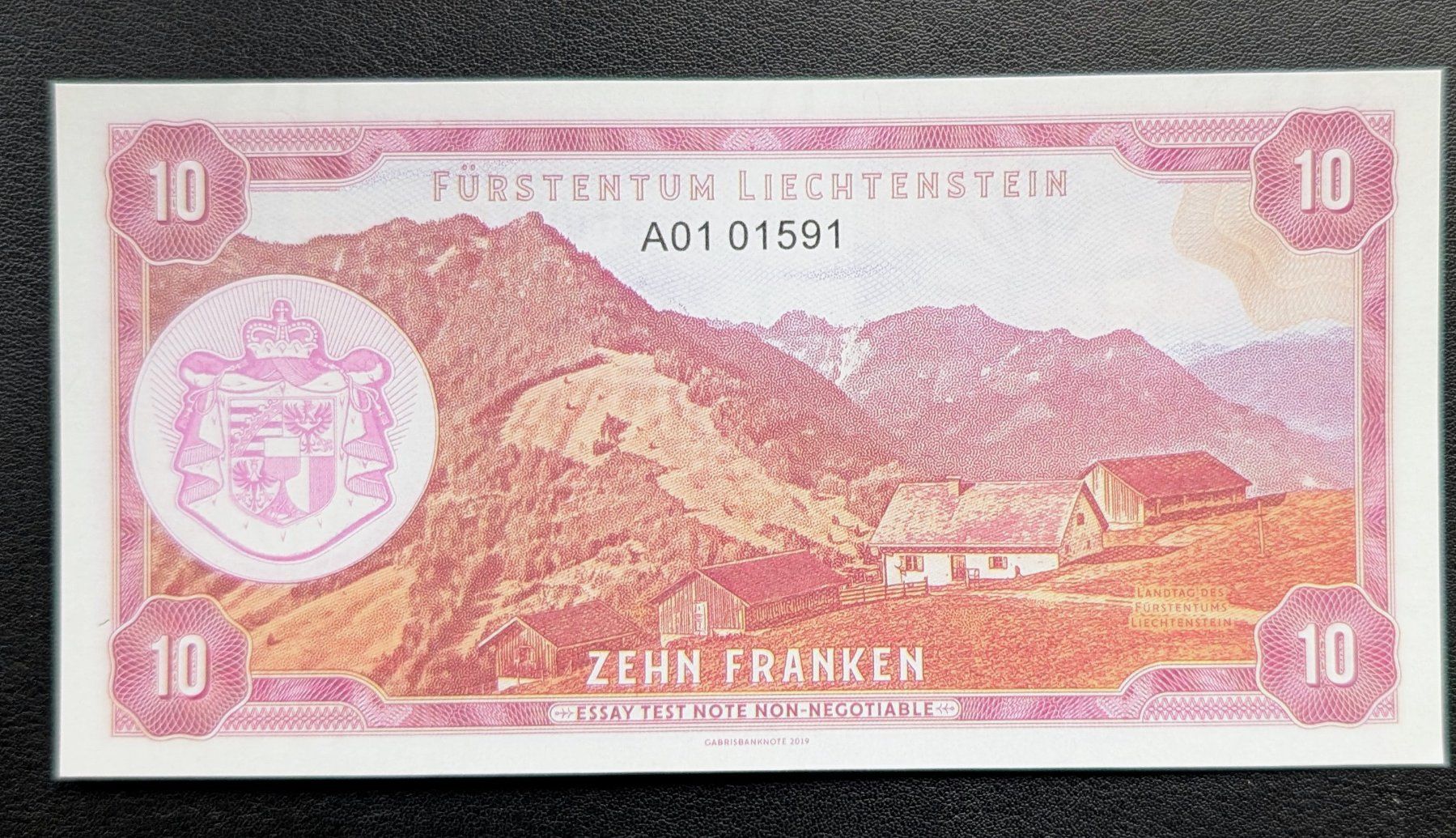 Banconote: *ESSAI/PROBE*Liechtenstein-10 Franken UNC – Nuovo (secondo la descrizione) da Hittnau venduto da stamps_and_coins 1