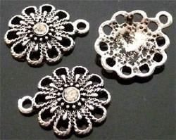 Anhänger: Anhänger altversilbert mit Strass18x15mm – Neu (gemäss Beschreibung) aus Alpnachstad von perlengaby 1