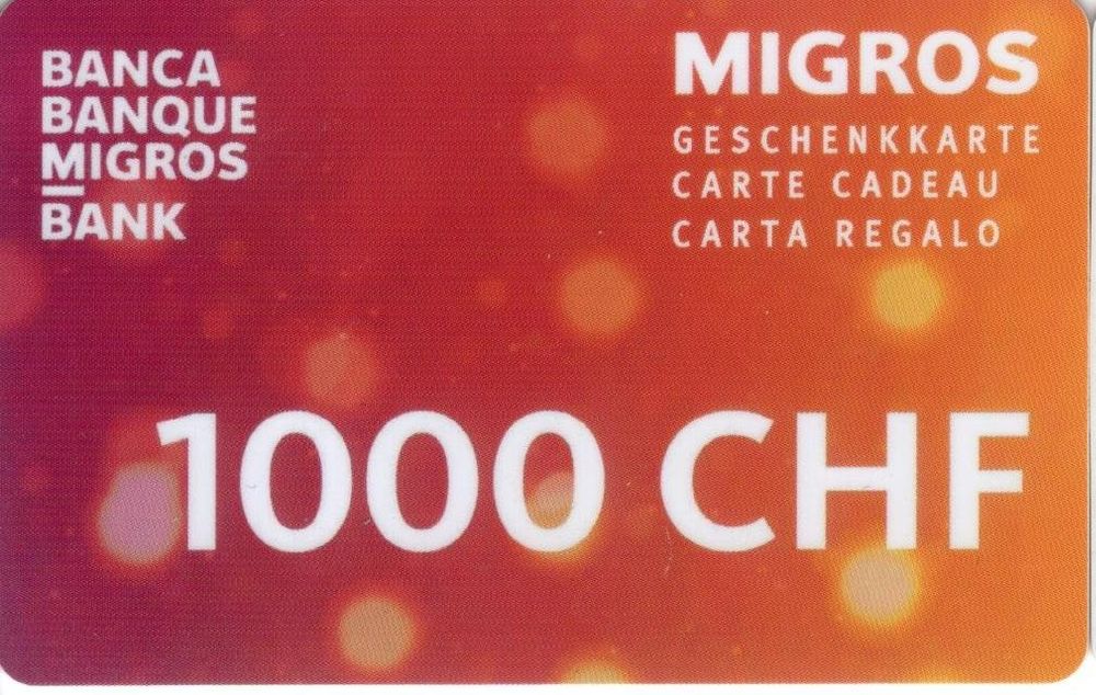 Carte Migros Bank Migros 1000CHF Kaufen auf Ricardo