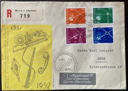 R-FDC Nachrichtenwesen 1952 illustriert, SBK 80 Fr.