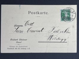 Postkarte Robert Steiner, Basel