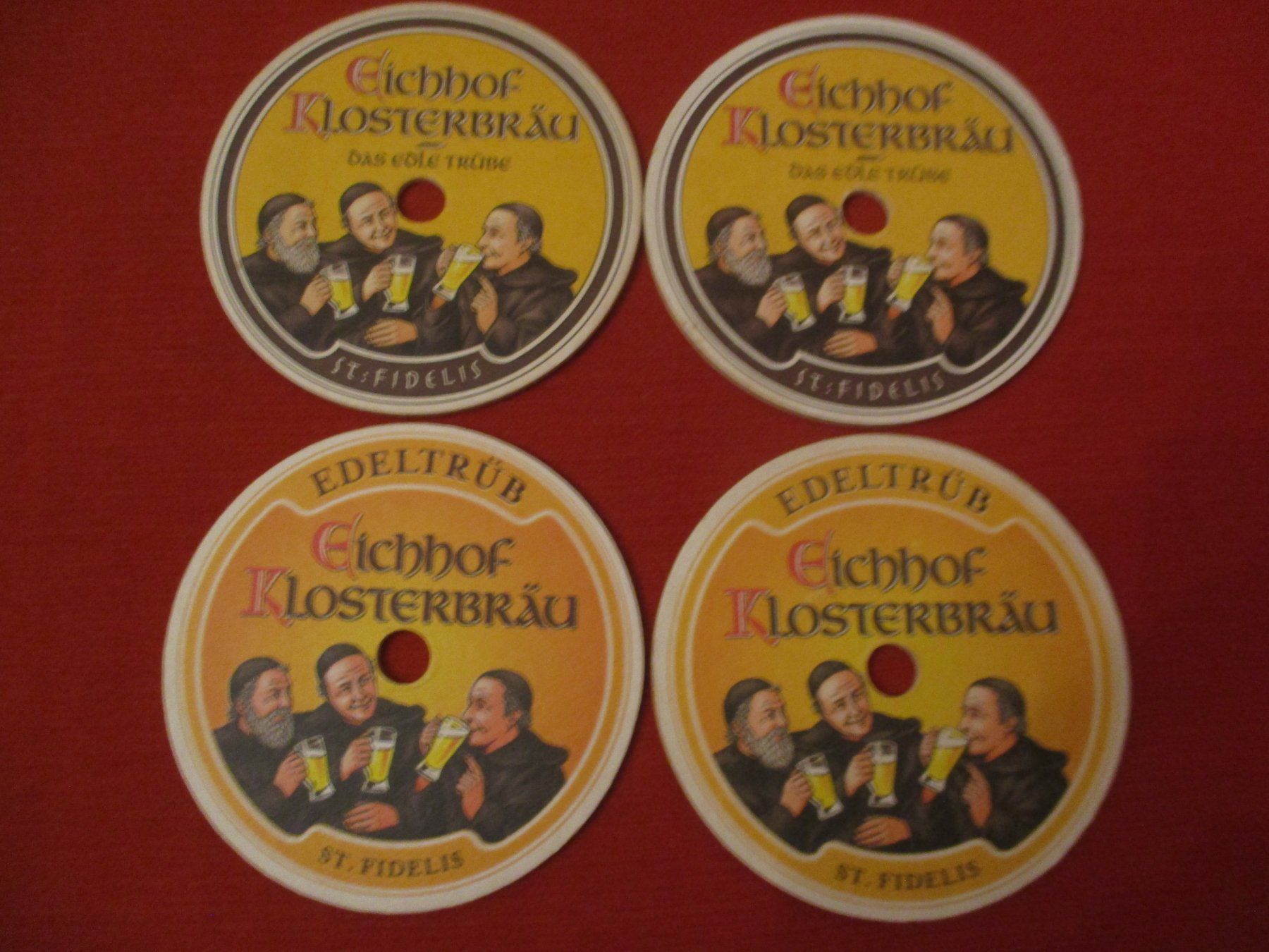 Eichhof Sottobicchieri: Bierdeckel Eichhof, Klosterbräu – Usato da Birsfelden venduto da alles-muss-raus