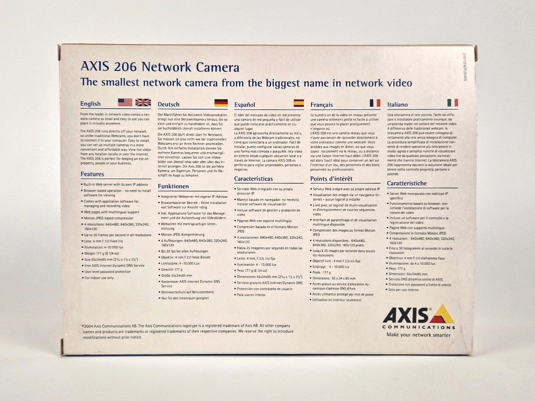 Axis Webcams: AXIS 206 Network Camera ohne CD, OVP – Neuf (Voir description) à Basel par Restwert_Basel 6