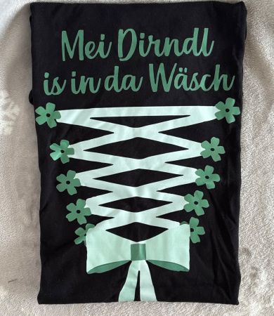 Dirndl T-Shirt "in da Wäsch", Grösse M