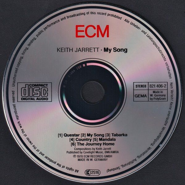 CD: Keith Jarrett – My Song - b – Usato da Brittnau venduto da Zibu 2