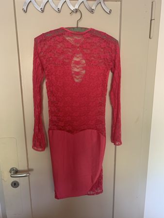 Kleid Rosa Spitze Langarm Grösse S