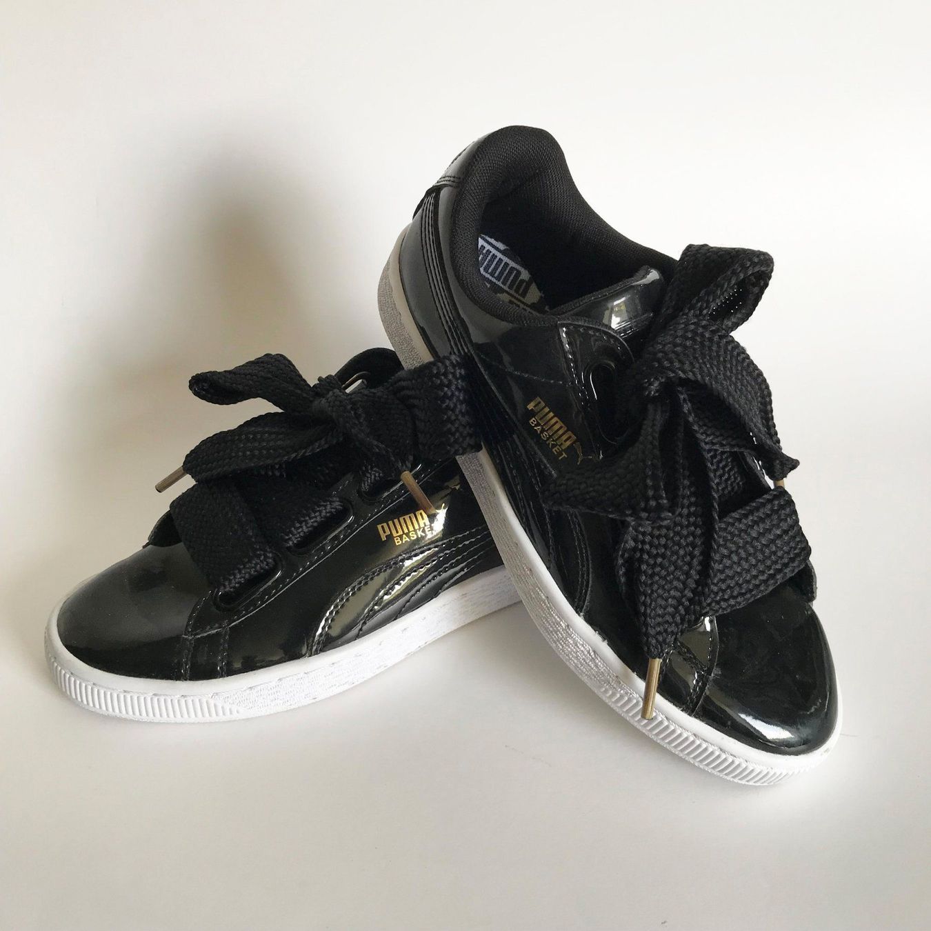 Puma Scarpe da donna: Puma Basket Sneakers, Lack schwarz, Gr.36 – Usato da Zürich venduto da Caro55 1