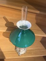 Wunderschöne antike Petroleumlampe grün - schöner Zustand!