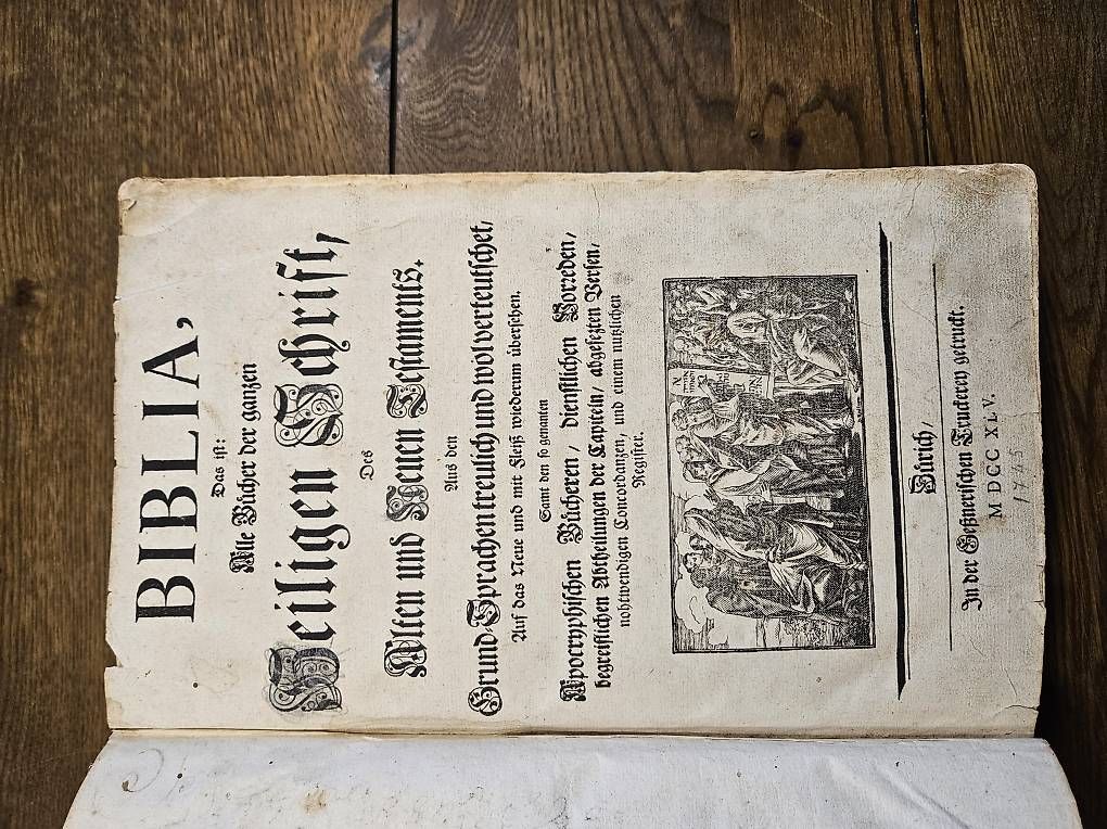 Libri: Bibel aus 1745 – Usato da Buttwil venduto da 1743Broenni 2