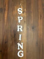 Deko Hänger SPRING weiss Aufhaengung Holz