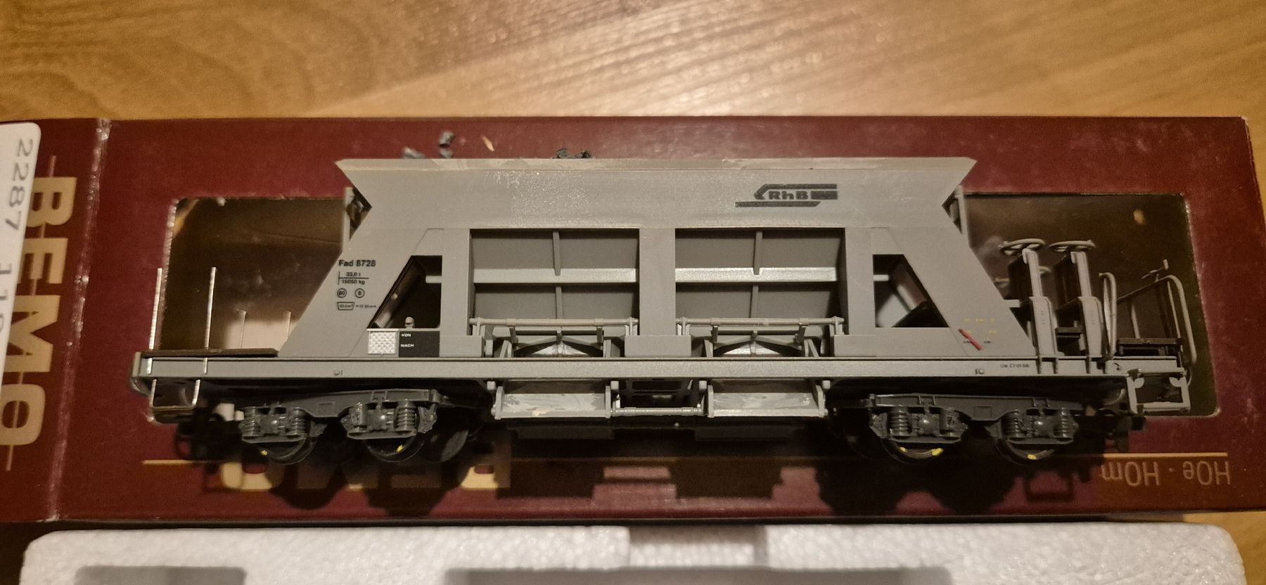 Bemo Modellini di ferrovie: Bemo 2287 118 RhB Kieswagen Fsd 8728 – Usato da Illhart venduto da Markus203 1
