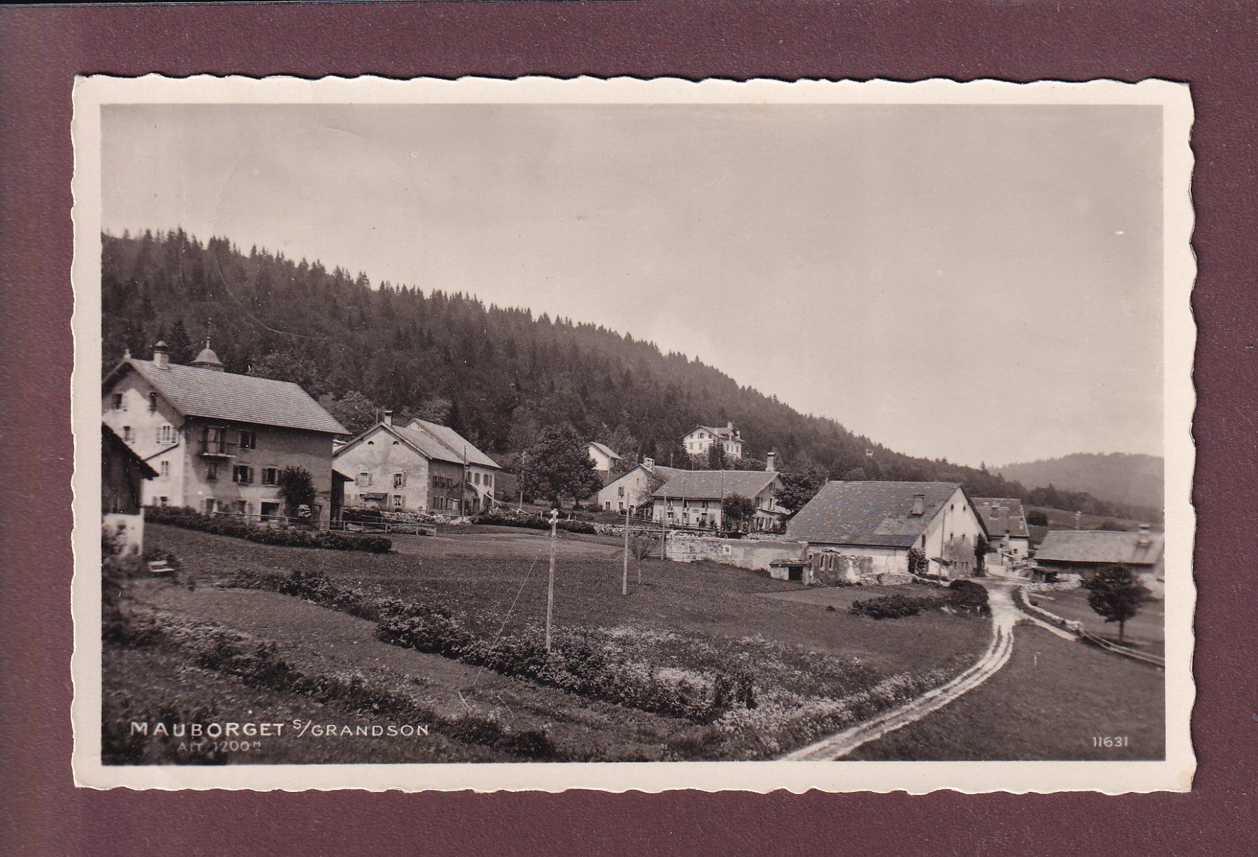Cartoline postali: MAUBORGET sur Grandson - 1937 – Usato da Pully venduto da nicecards