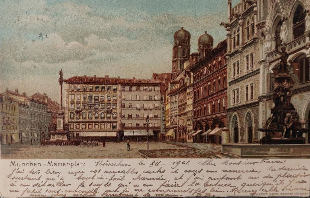 Cartes postales: MÜNCHEN - Marienplatz - 1901 – D'occasion à Delémont par Domdom1