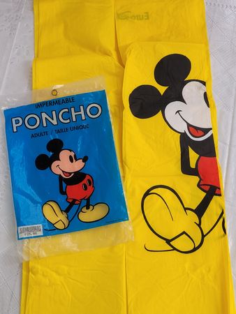 Neuwertig 80er Jahre Poncho Micky Maus one Size Erwachsene