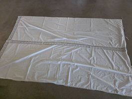 Schlaufen Vorhang Schal wiess gestrickt 165 cm x 262 cm