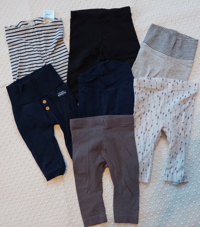 7 süsse Babyleggins, Grösse 62/68