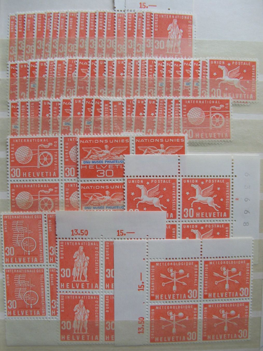 Alle Briefmarken: Ämtermarken aus den Jahren 1955 - 1963 postfrisch – Neu (gemäss Beschreibung) aus Frauenfeld von Interessent1 3