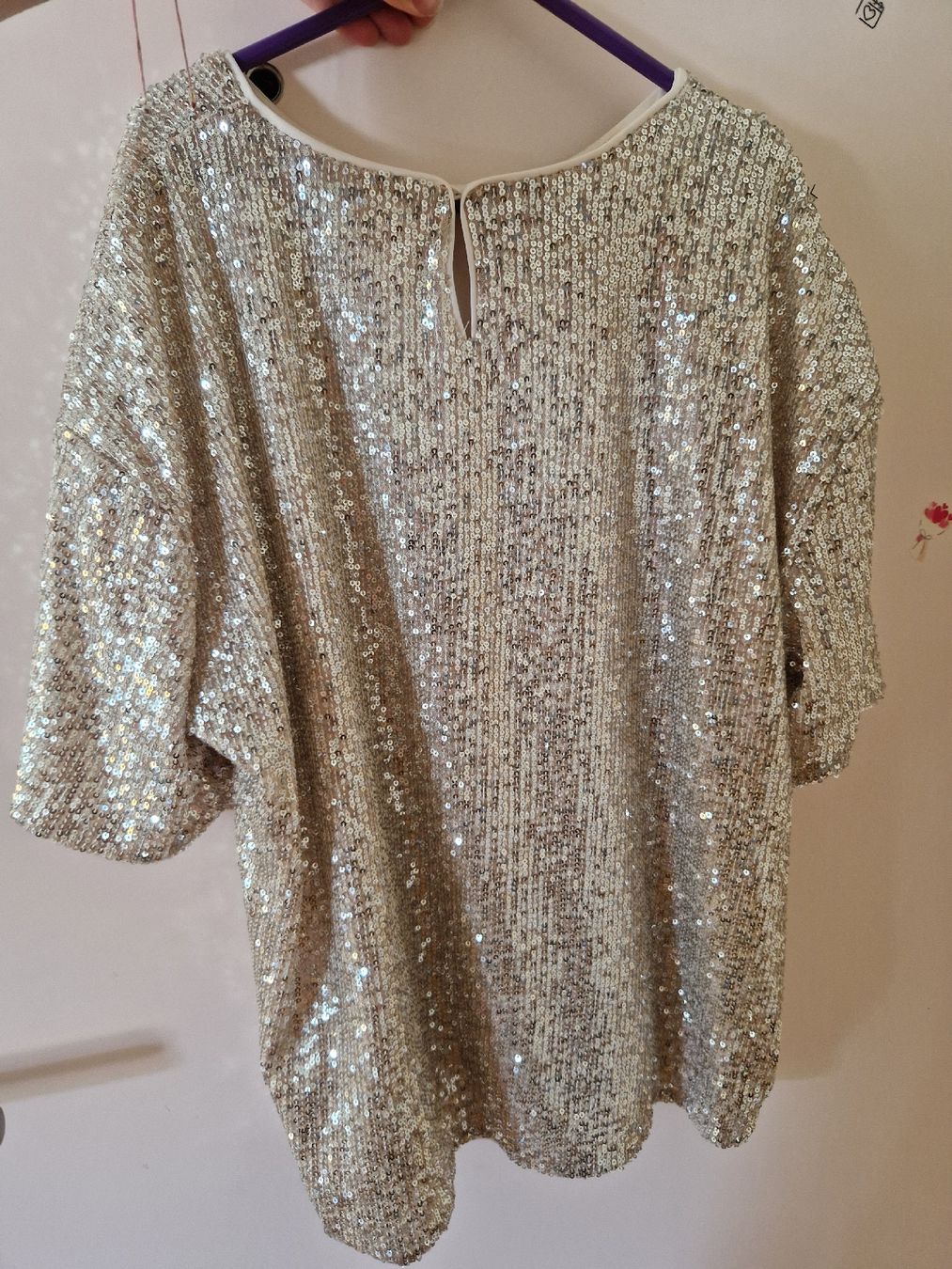 Camicette: H&M paillettes argentées - Tunique taille M  – Usato da Lausanne venduto da nay_km7s 1