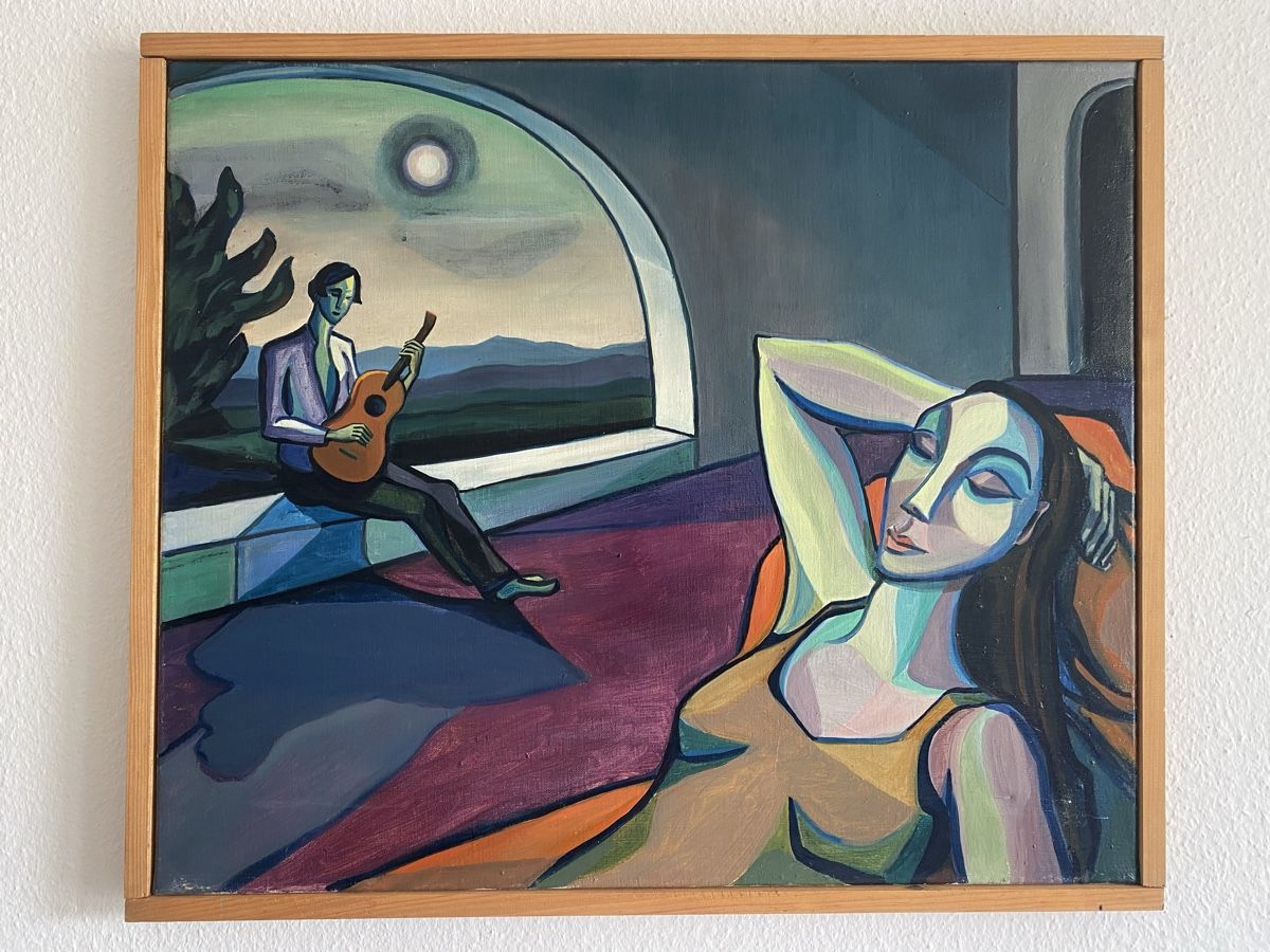 Dipinti: Original Painting - Evening Serenade, Signed JUANA FAURE – Usato da Zürich venduto da lesgarcons