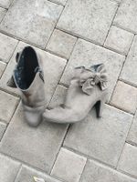 Stiefeletten Wildlederimitat mit Schleife Gr.38
