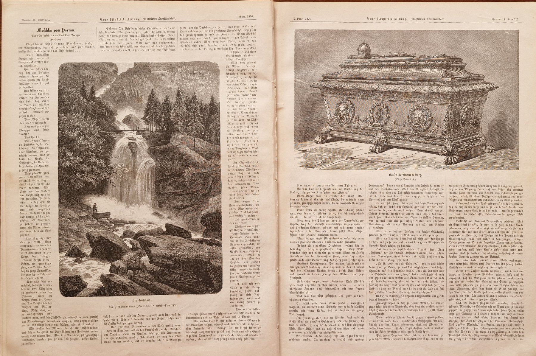 Incisioni: Giessbachfall  -  Brienz  -  Berner Oberland   -   1876 – Usato da Röthenbach i. E. venduto da Heureka5 1