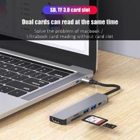 USB C Hub 6 in 1 HDMI 4K USB 3.0 Micro SD TV Macbook Laptop