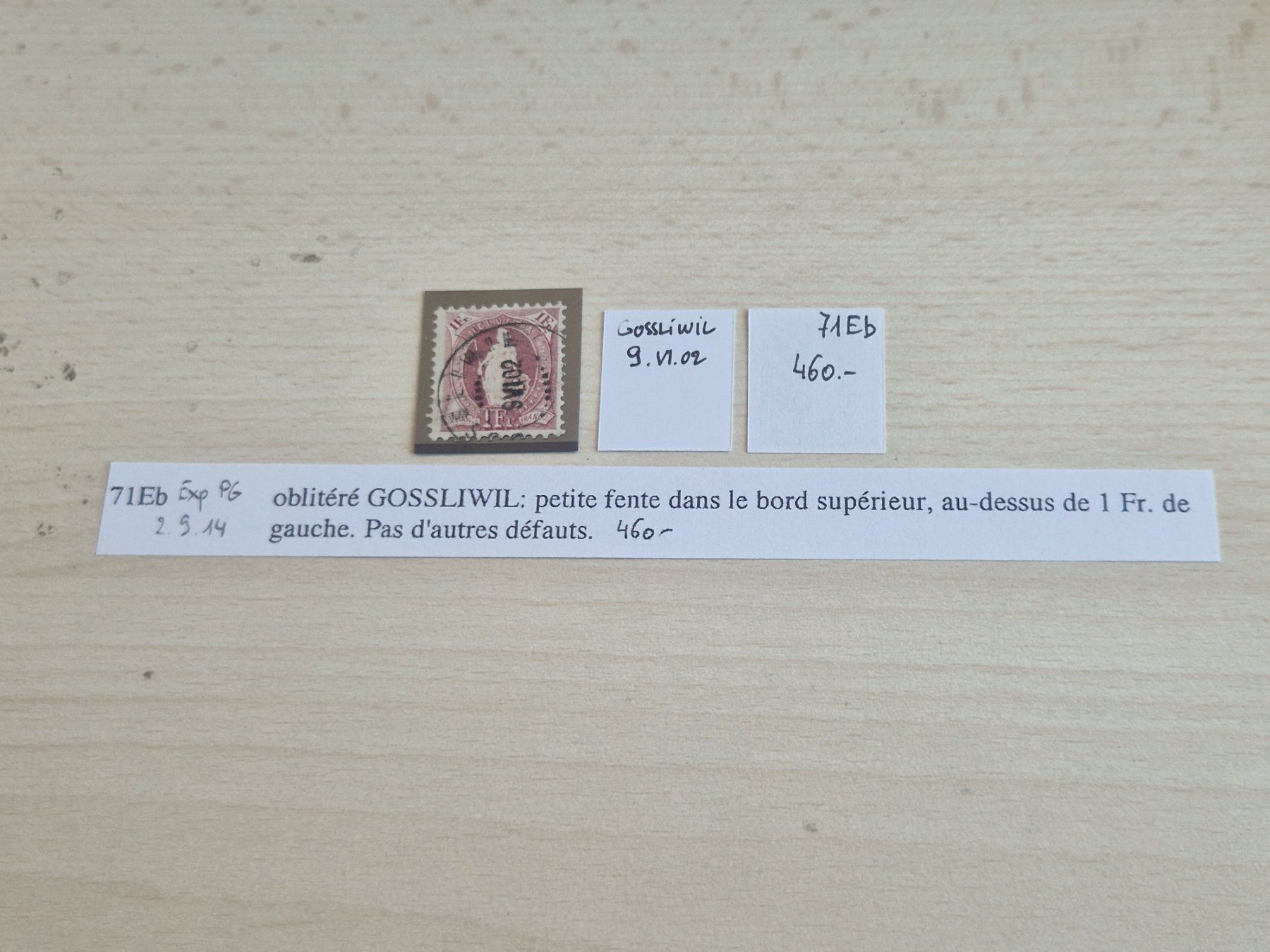 Alle Briefmarken: Stehende 71Eb, Gossliwil, ab 1.- – Gebraucht aus Burgdorf von Glossy01