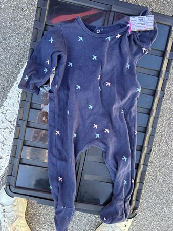 Pyjama bébé bleu motifs oiseaux taille 9 mois occasion