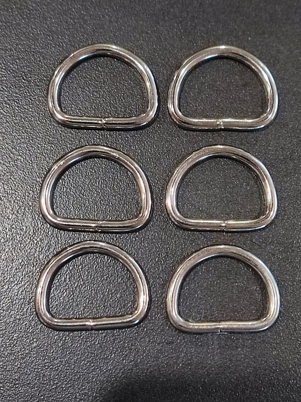 Kit bricolage: D-Ring Halbrundring Stahl Durchlassbreite 2cm, 6Stück – Nuovo e nell'imballaggio originale da Spiez venduto da passion4dogs