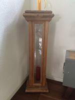 Vitrinen-Säule Holz mit Plexiglaseinsätzen 1Tür 120cm hoc