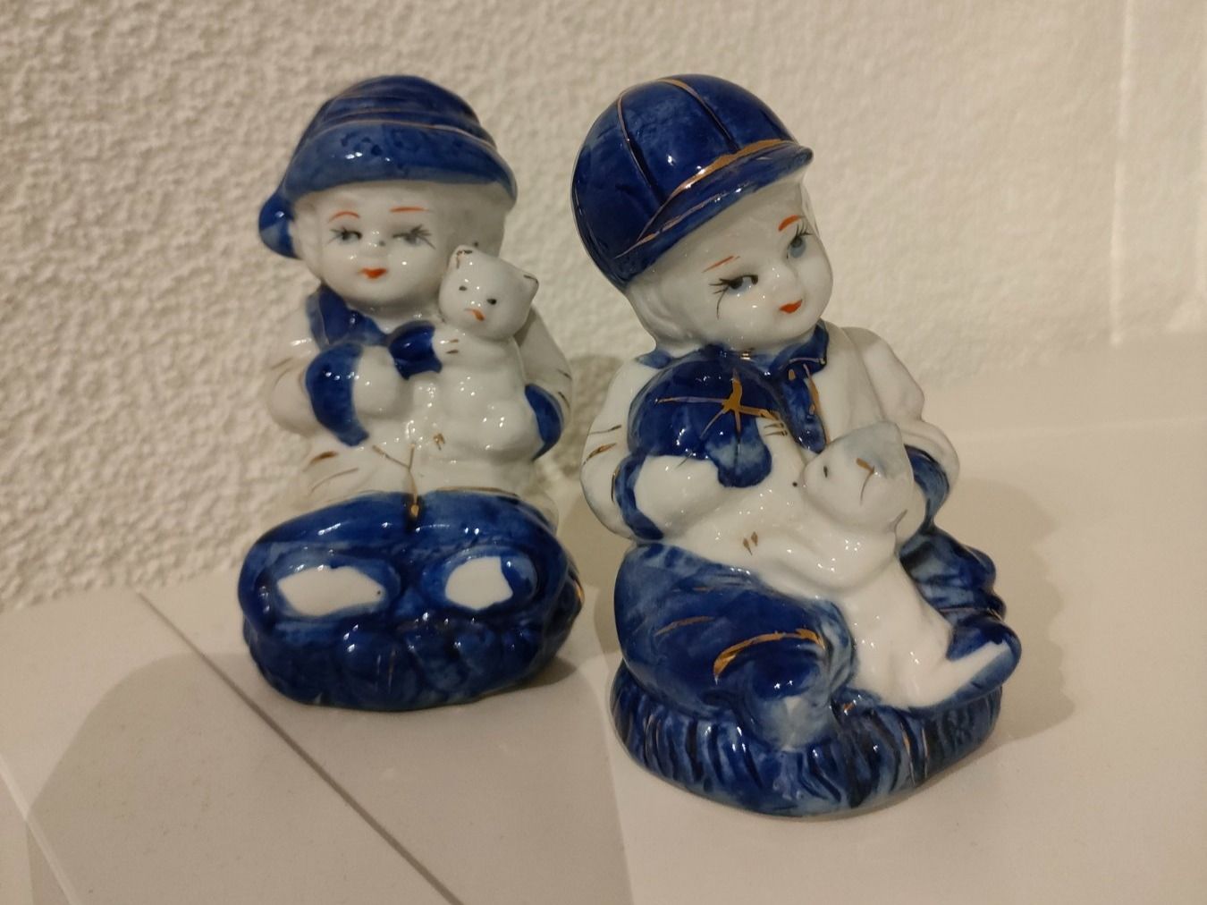 Statuette: 2 Deko Figuren - blau weiss – Usato da Wiesendangen venduto da s_er