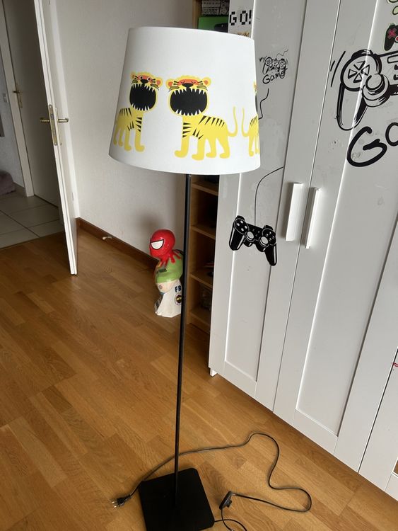 Ikea Kids Room Floor Lamp with Tiger Lampshade | Kaufen auf Ricardo