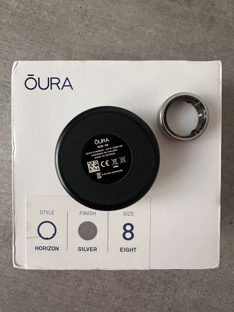 Oura Anelli: Oura Ring Gen 3 Horizon Silver, Grösse 8 – Usato da Unterägeri venduto da aig_7jjx