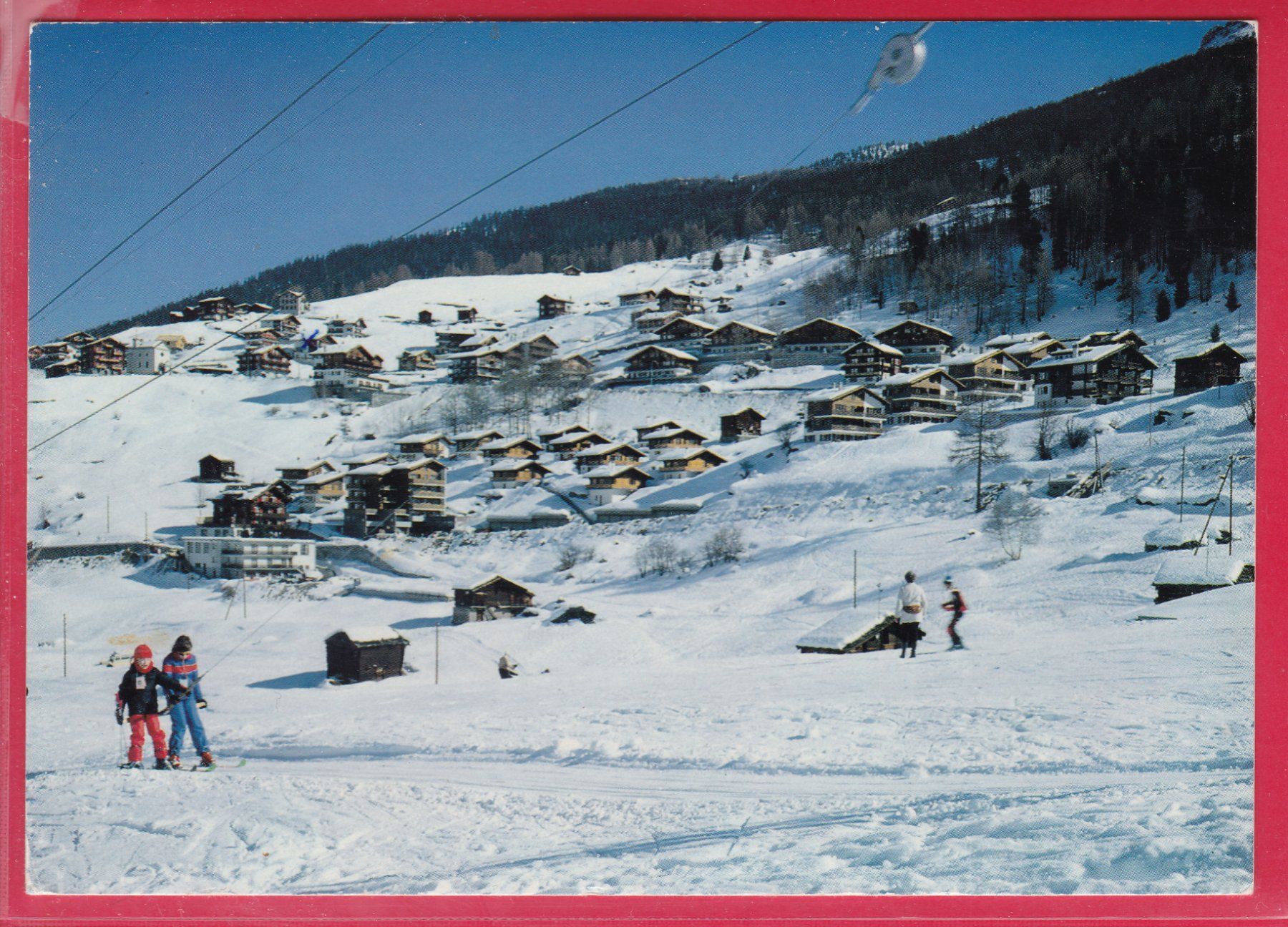 Cartoline postali: GRÄCHEN 1619m, EGGA, 3.2.1987 – Usato da Oberrieden venduto da Gebirgsstelze