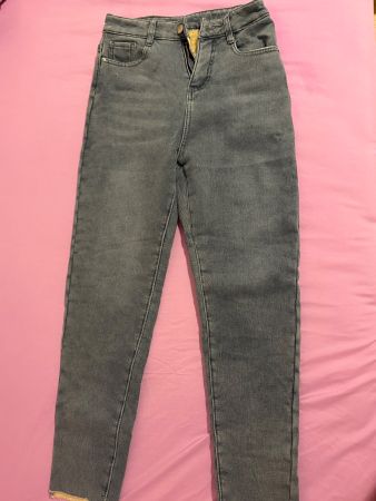 Jean bleu doublé polaire pour femme, taille S, d'occasion