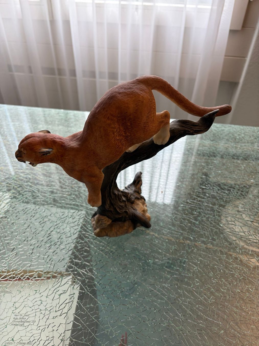Franklin Mint Figuren: Seltener Puma auf Baumstamm-Figur, limitierte Edition 198... – Gebraucht aus Zuerich von Daniel020 1