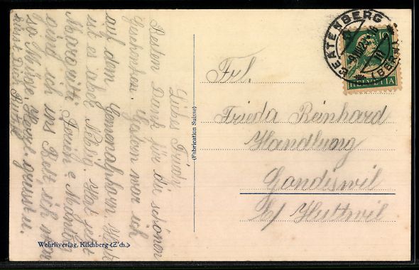 Cartoline postali: AK Beatenberg, Blick auf Eiger, Mönch und Jungfrau – Usato da Berlin venduto da bartko-reher 1