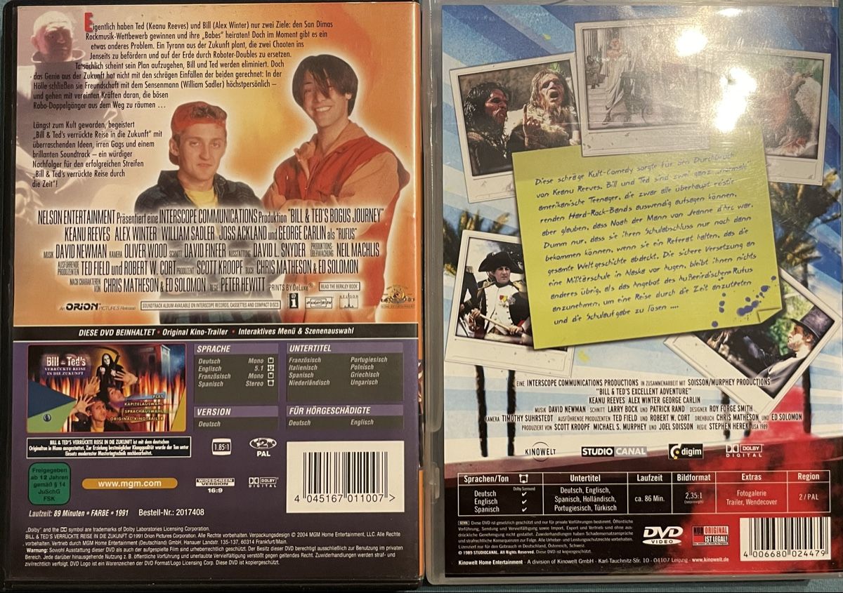 Tous les DVDs: Bill & Teds verrückte reise 1 + 2 – D'occasion à Waldenburg par Mimily33 1