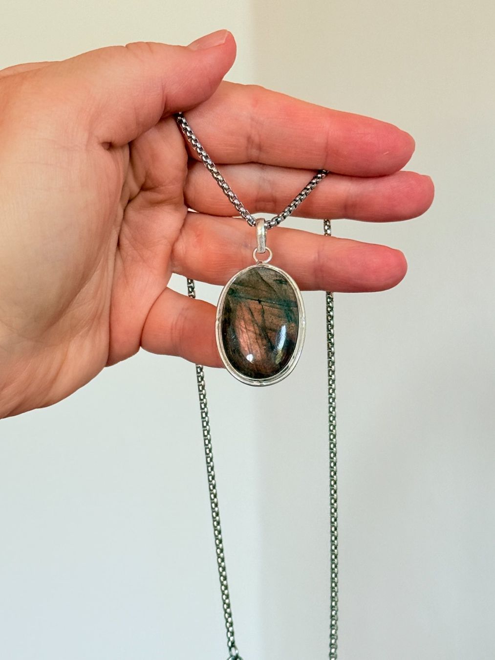 Catenine: Collier  Labradorite Pierre Naturelle  Neuf – Nuovo e nell'imballaggio originale da Genève venduto da AWWA 4