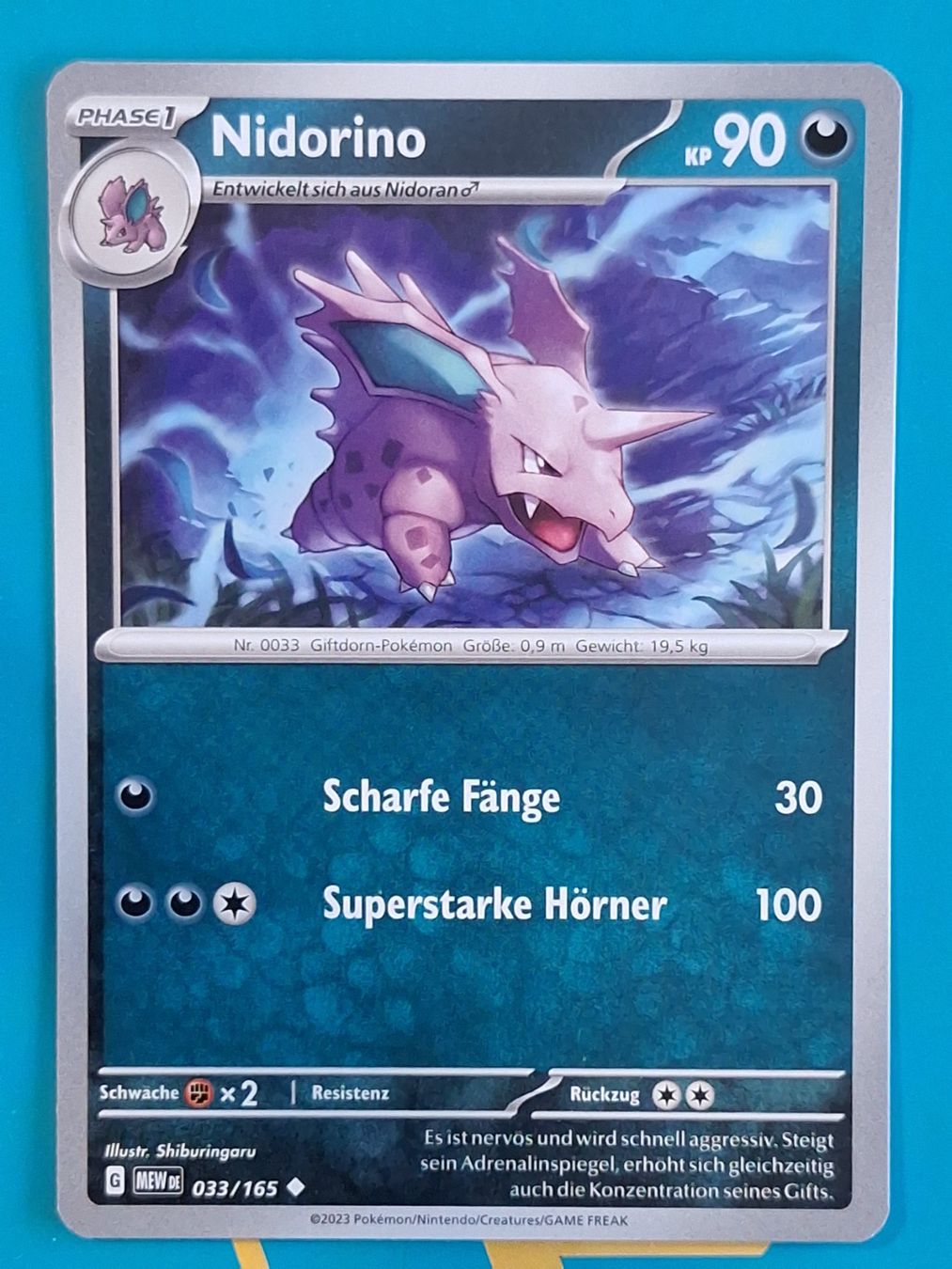 Pokémon Carte collezionabili: Nidorino - DEUTSCH Mew 151 - #2.8 – Usato da Altstätten SG venduto da GGsGameshop