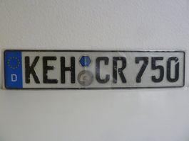 Nummernschild / Kfz-Kennzeichen Deutschland KEH CR 750 m. EU
