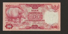 INDONESIEN 100 Rupiah 1977 alte Banknote