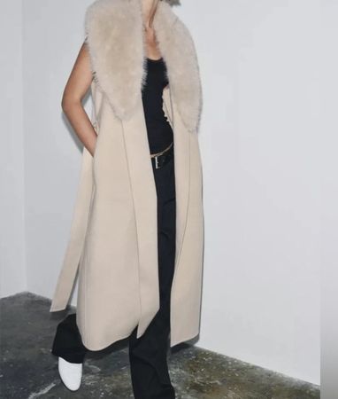Weste Zara Wool Collection beige Grösse M