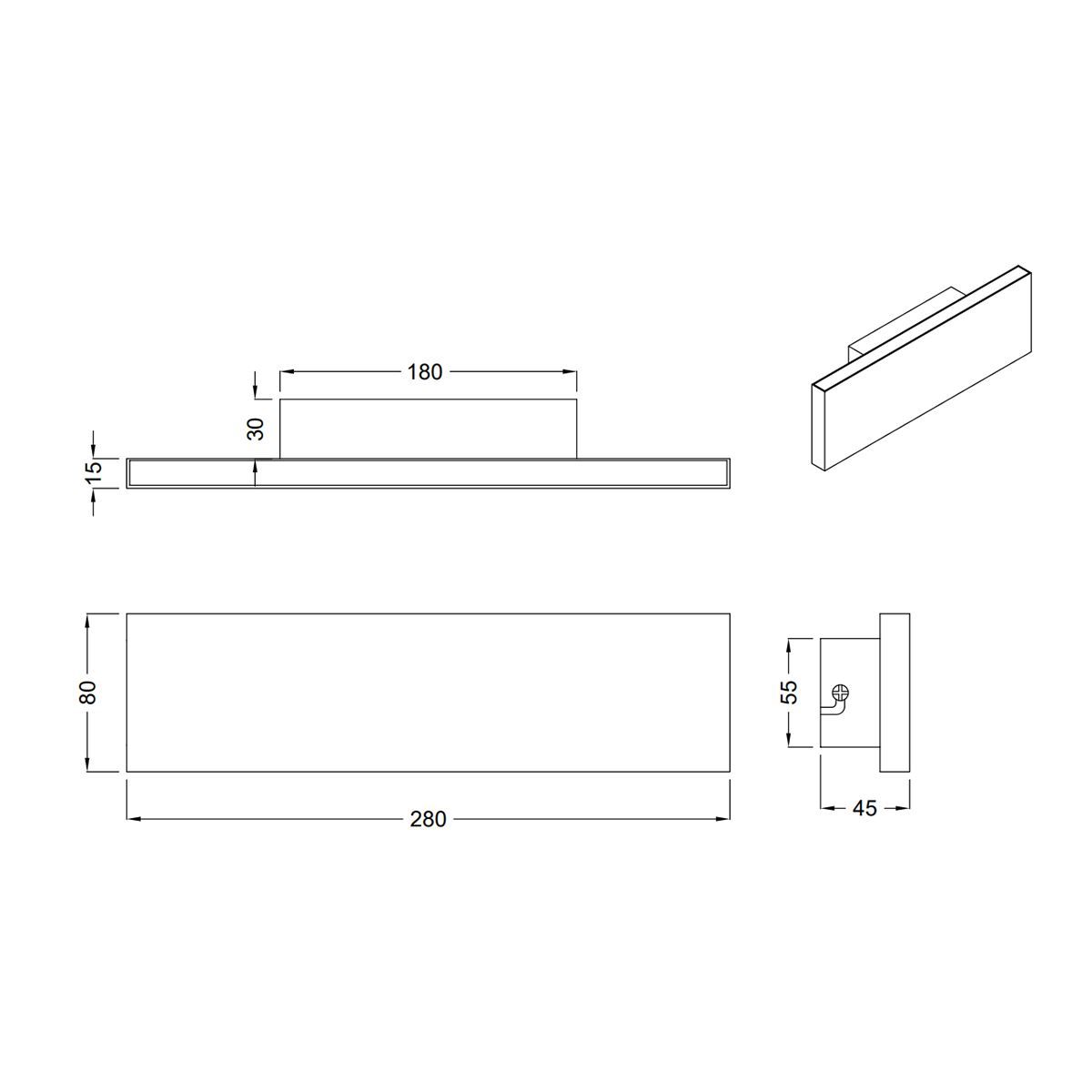 Lampade: LED Wandleuchte, Weiss, Switch-Dimmer – Nuovo (secondo la descrizione) da Kreuzlingen venduto da Smart-Light 9